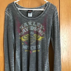 Large Harley Davidson long sleeve tee
